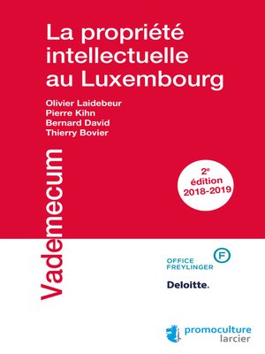 cover image of La propriété intellectuelle au Luxembourg